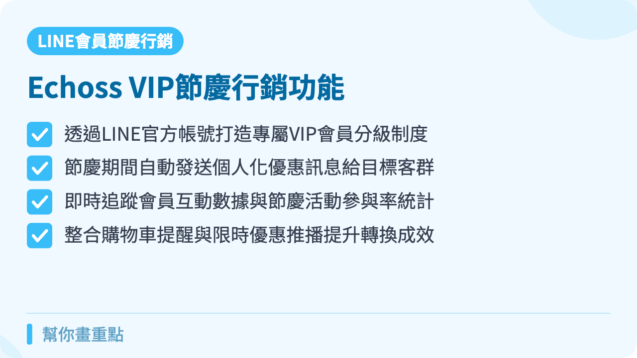 Echoss VIP節慶行銷功能完整解析